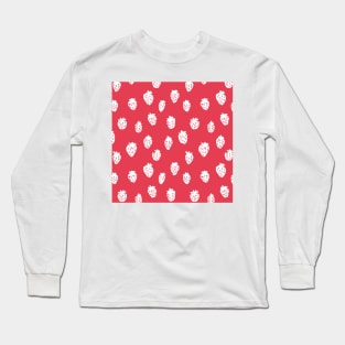 Strawberry Stamp Pattern Long Sleeve T-Shirt